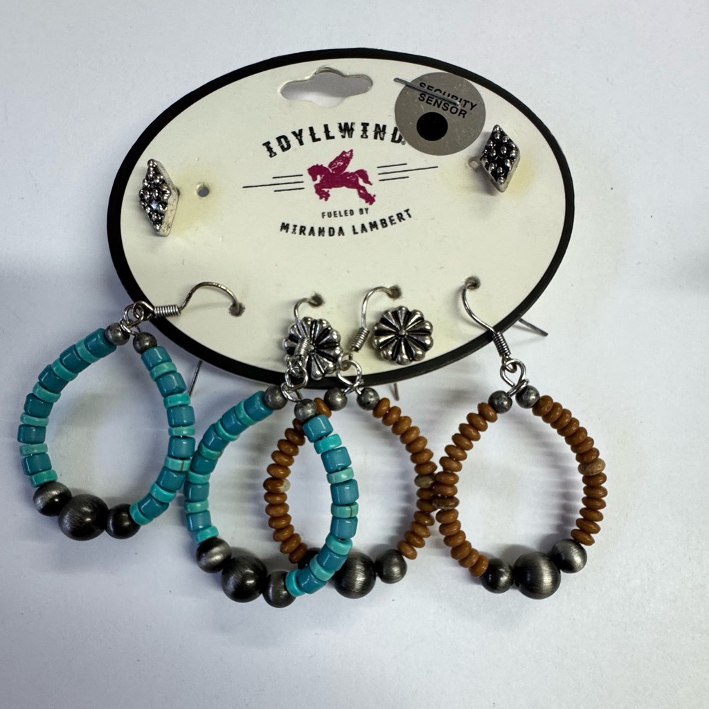 Idyllwind Blue And Brown Bohemian Earrings 14$
